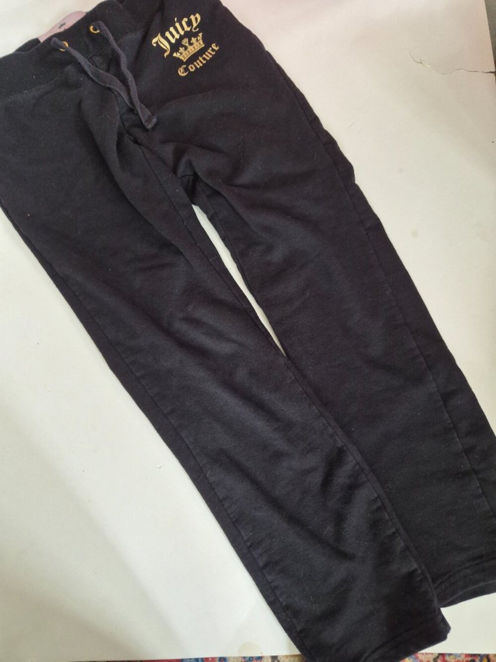 Juicy Couture Girls Black Jogger Sweatpants Size 7/8